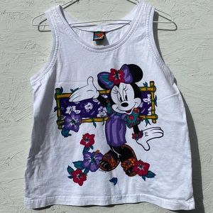 Vintage Walt Disney Aloha Minnie Mouse Tank Top Medium